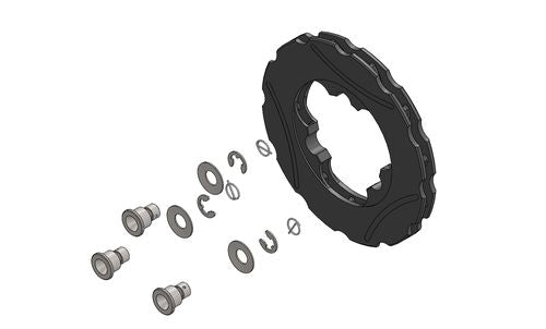 Parolin Brake Disc 149mm Floating Complete with Nuts and Bolts