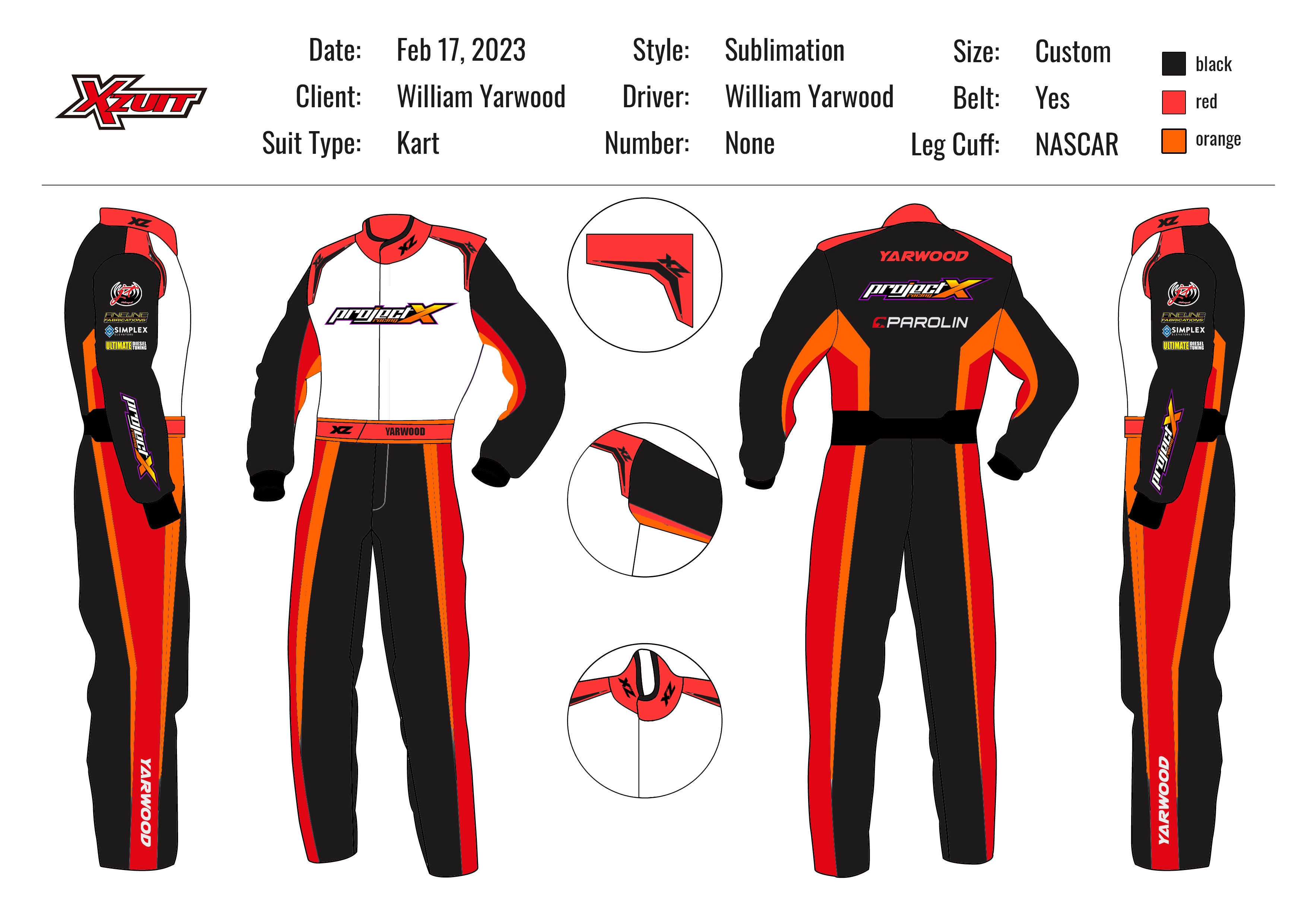 Project X Team Suit – Project X Racing Pty Ltd