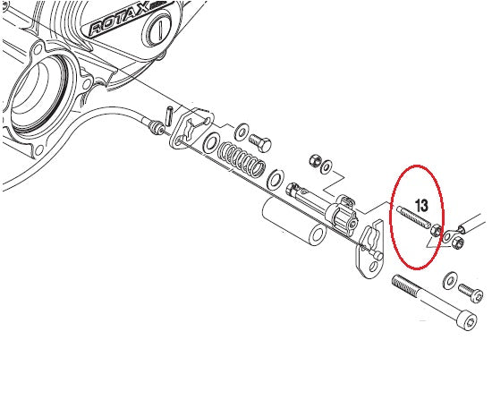 SHIFT CONTACT ADJUSTMENT SCREW M5x30 - DD2