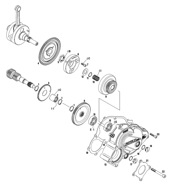 BALANCE DRIVE GEAR 50T - (SUITS NEW CLUTCH) - DD2