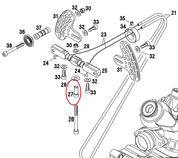 SPACER FOR CONTROL WHIP - DD2