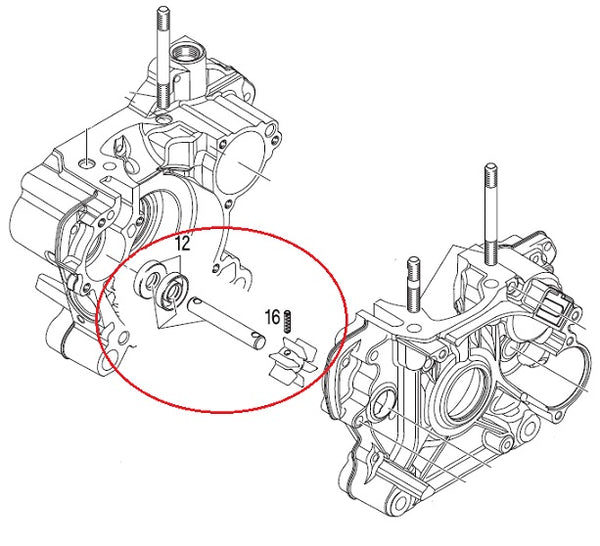 WATERPUMP SHAFT & IMPELLER