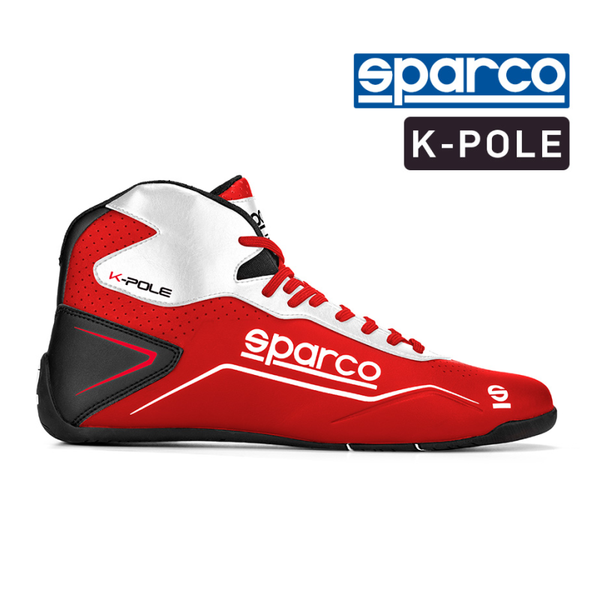 Red White Sparco Karting Boots