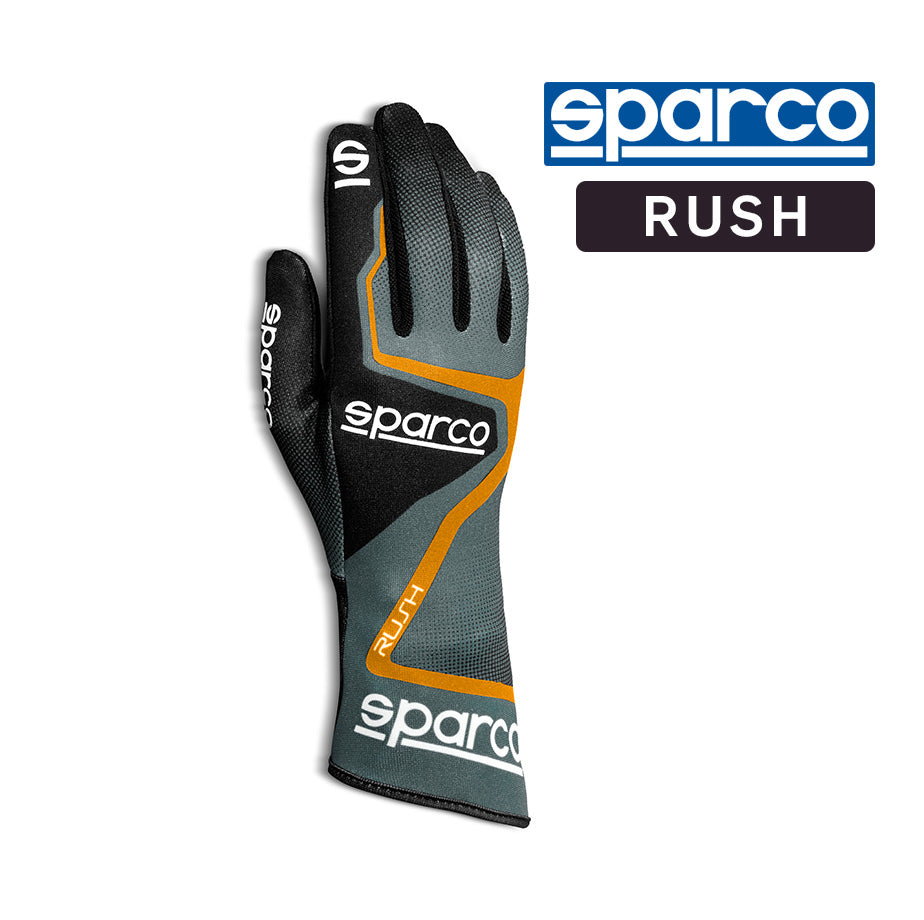 Sparco RUSH Kart Glove - Grey/Black/Orange